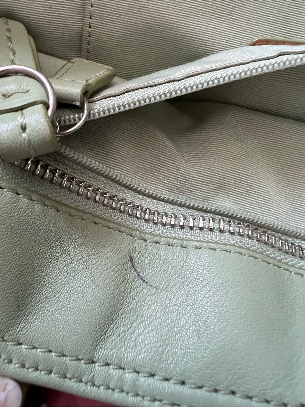 Coach Light Green Leather Shoulder Bag with Dual Straps - Picture 4 of 8
